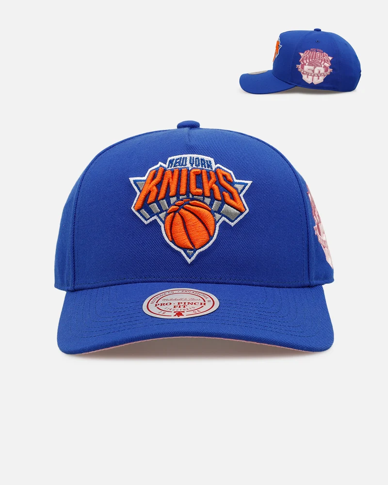 Mitchell & Ness New York Knicks 'Pink Side Patch' Pro Pinch Snapback Official Team Color