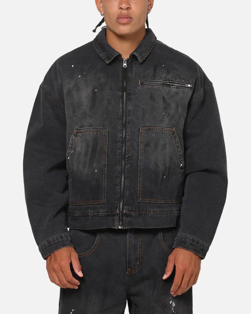 Saint Morta Halo Zip Jacket Smoke Black
