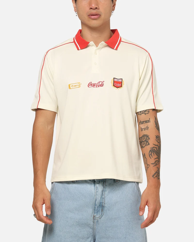 Carre Carré X Coca Cola Club Crest Polo Shirt Off White