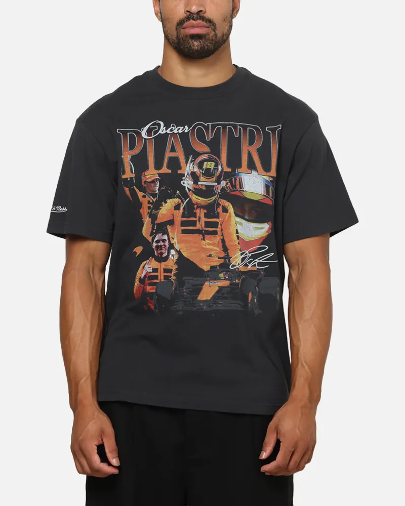 Mitchell & Ness X Mclaren F1 Team Bootleg Oscar Piastri T-Shirt Washed Black