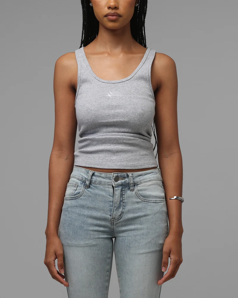 Loiter Women's Hybrid Scoop Neck Tank Grey Marle