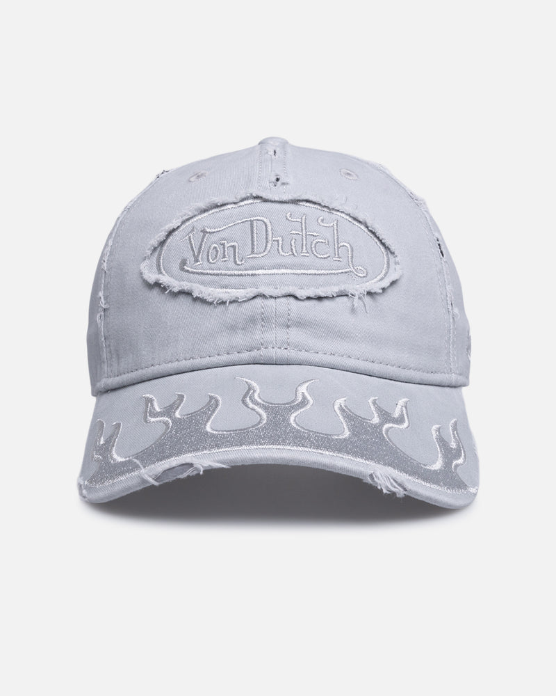 Von Dutch Flames Dad Strapback Light Grey
