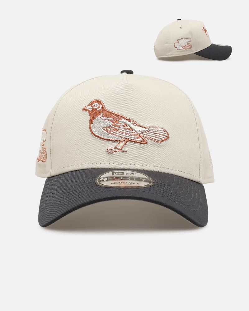 New Era Baltimore Orioles 'Smooth' 9FORTY A-Frame Snapback Stone