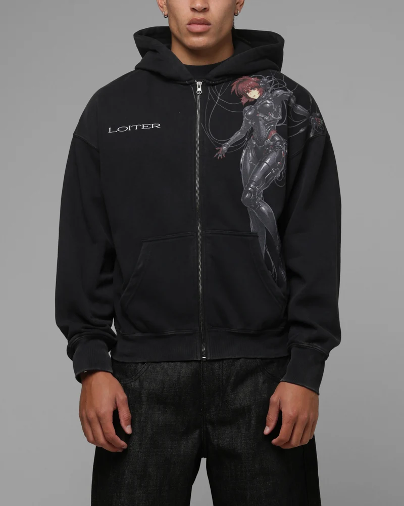 Loiter Spectre Zip Hoodie Black