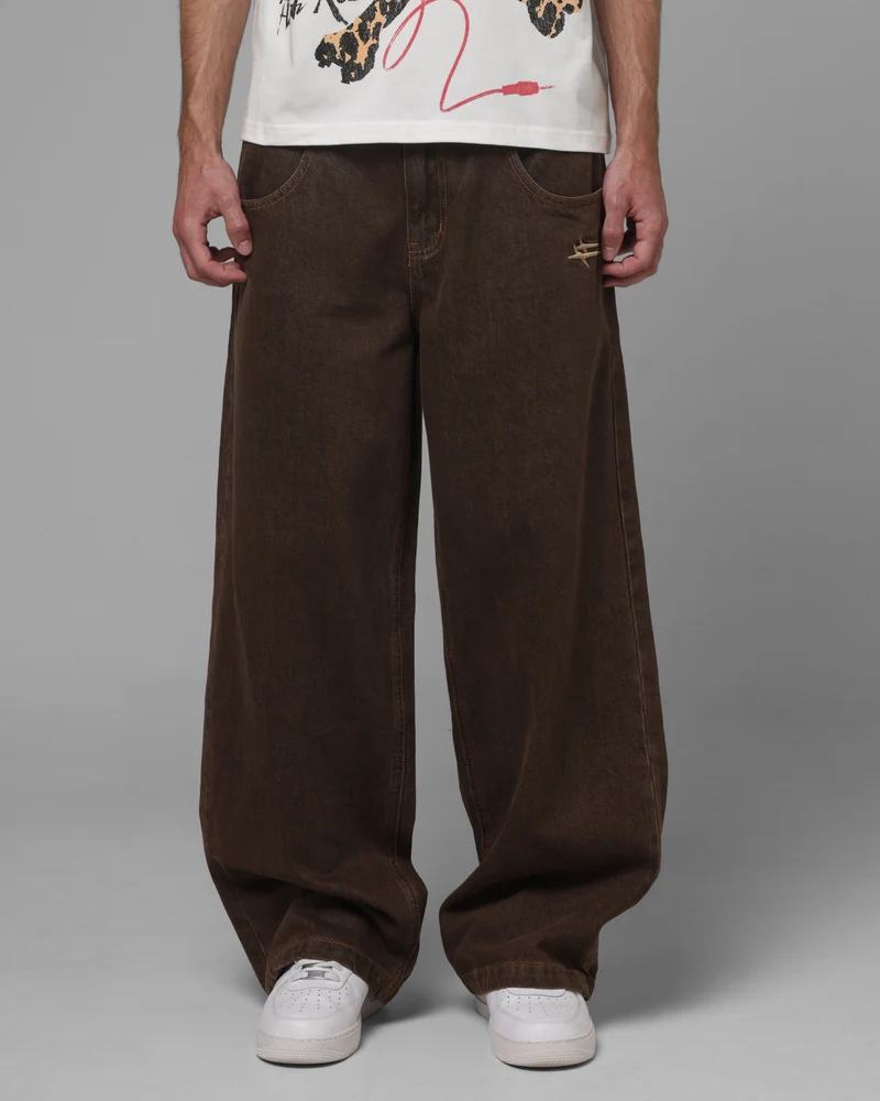 Loiter Star Born Selvedge Denim Jeans Brown