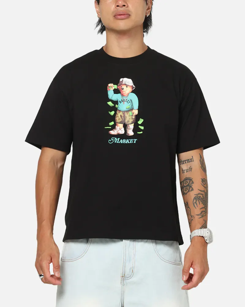 Market Making It Rain Bear T-Shirt Black