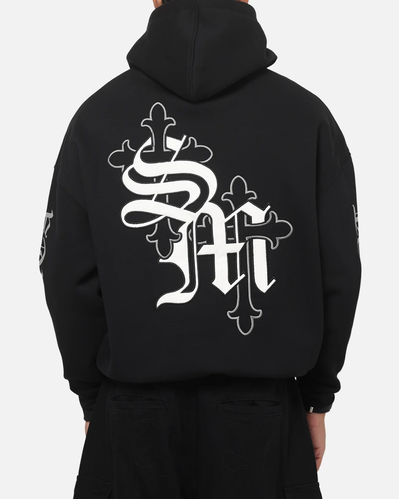Saint Morta Alter Boxy Hoodie Black
