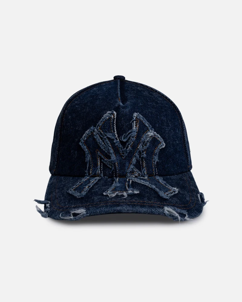 New Era New York Yankees 'Denim Over' 9FORTY A-Frame Strapback Dark Denim