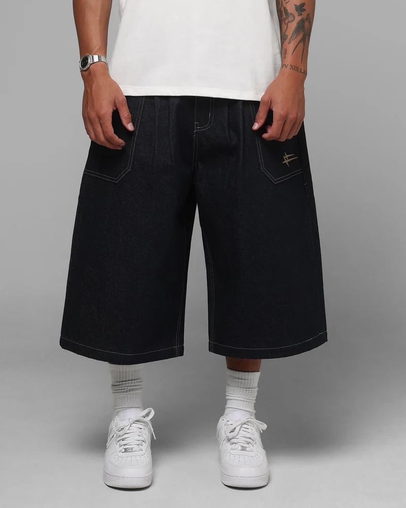 Loiter Shibuya Pleated Jorts Indigo