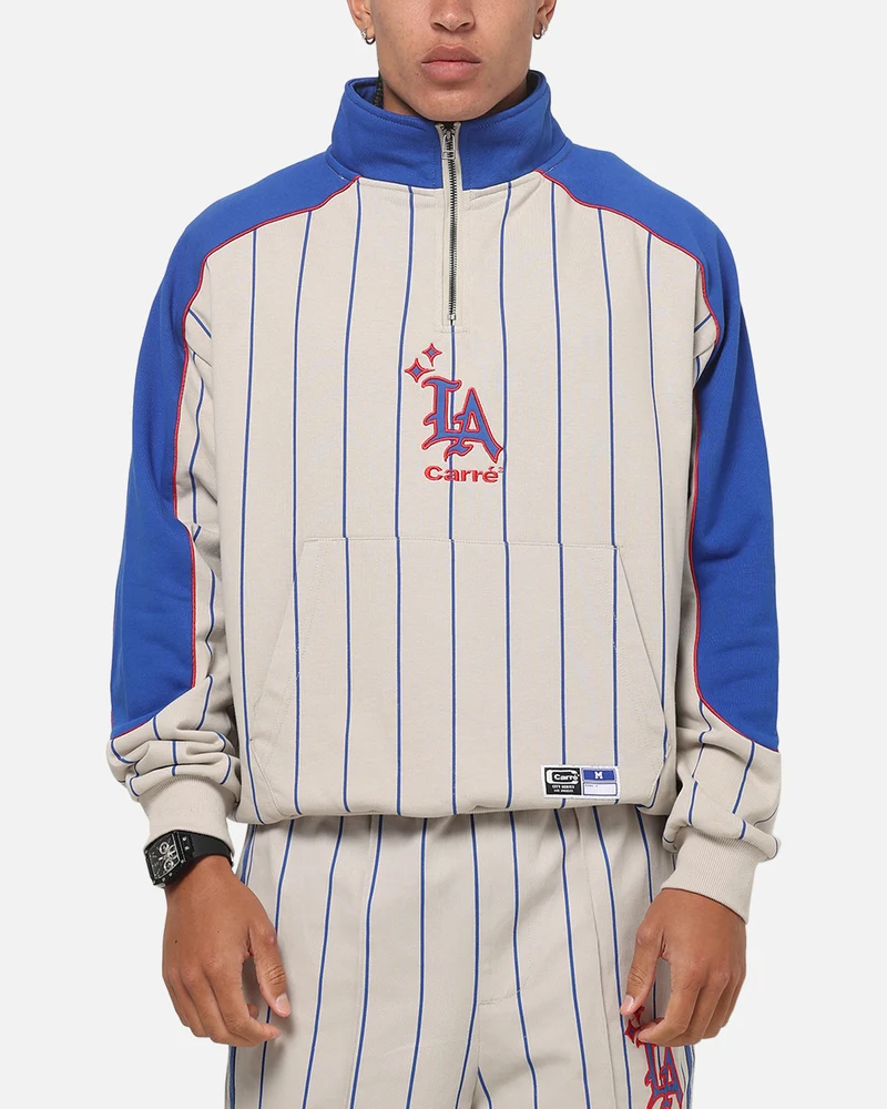 Carre Los Angeles City Series Quarter Zip Crewneck Grey/Blue