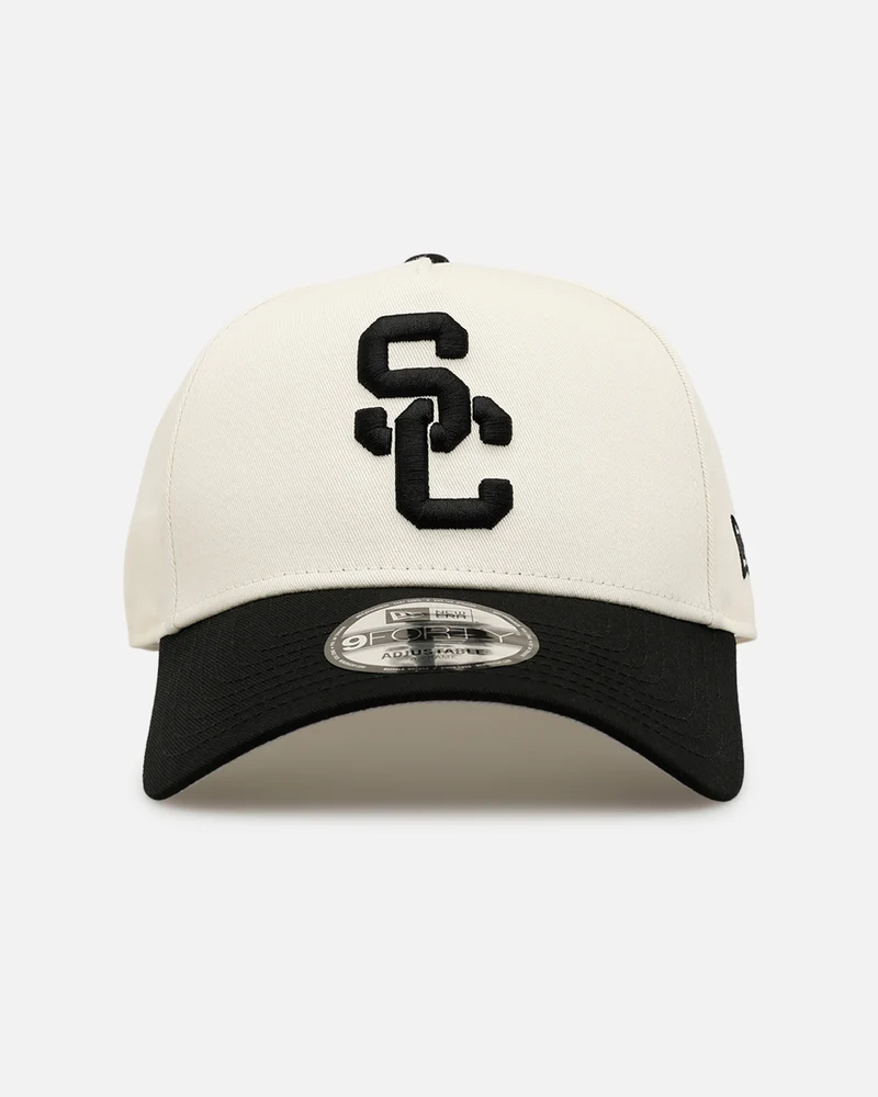 New Era University Of Southern California Trojans 'Easy Chrome Black' 9FORTY A-Frame Snapback Chrome/Black