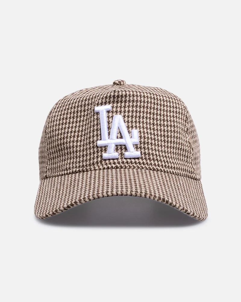New Era Los Angeles Dodgers 'Houndstooth' 9FORTY A-Frame Unstructured Strapback Brown