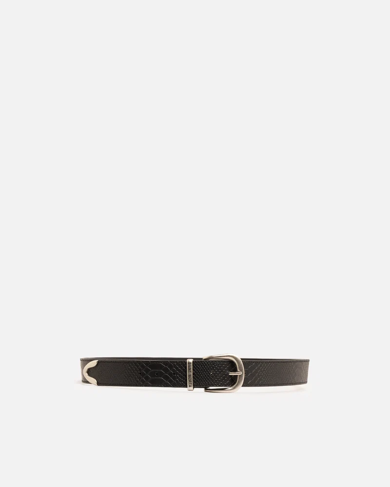 Saint Morta Logo Belt Black