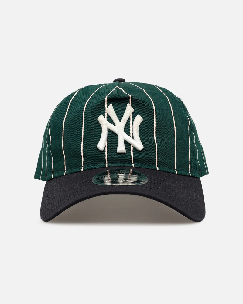 New Era New York Yankees 'Pinstripe' 9FORTY A-Frame Snapback Dark Green