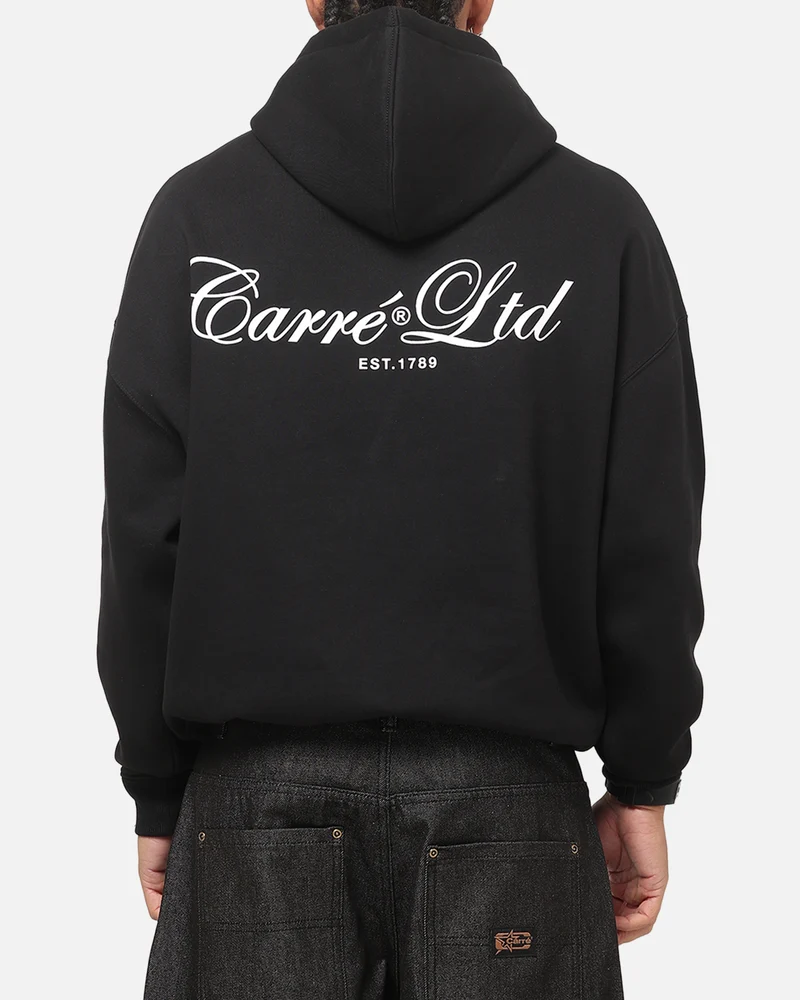 Carre Mini Script Hoodie Black
