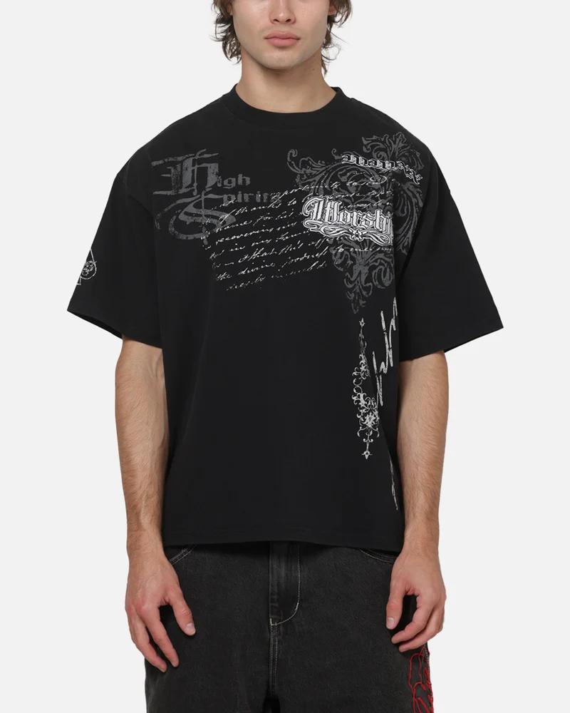 Worship Catharsis Box Crop T-Shirt Washed Black