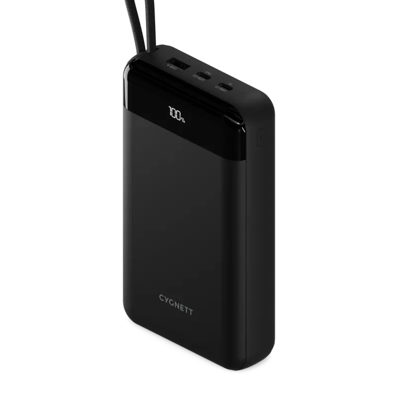 40,000mAh Power Bank with Integrated USB-C Cable