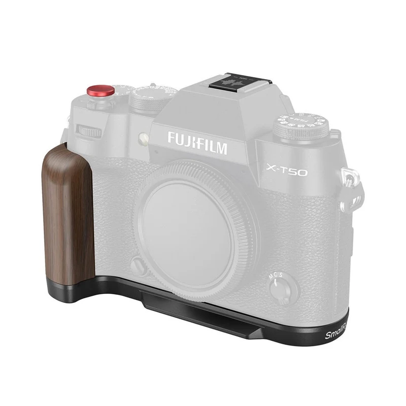 SmallRig L-Shape Mount Plate with Handle for FUJIFILM X-T50 (Wooden/Black) 4784C