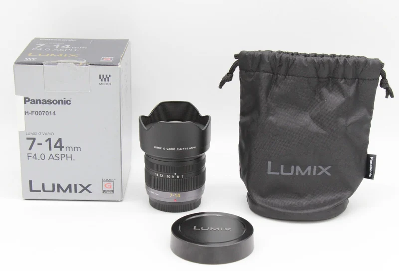 Used Panasonic Lumix 7-14mm f/4 G Vario ASPH Lens (MFT) S/N:BR1LK201693