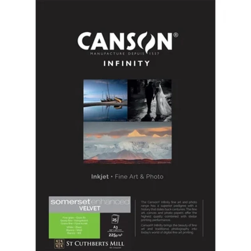 Canson Somerset Enhanced Velvet White 225GSM (A3)