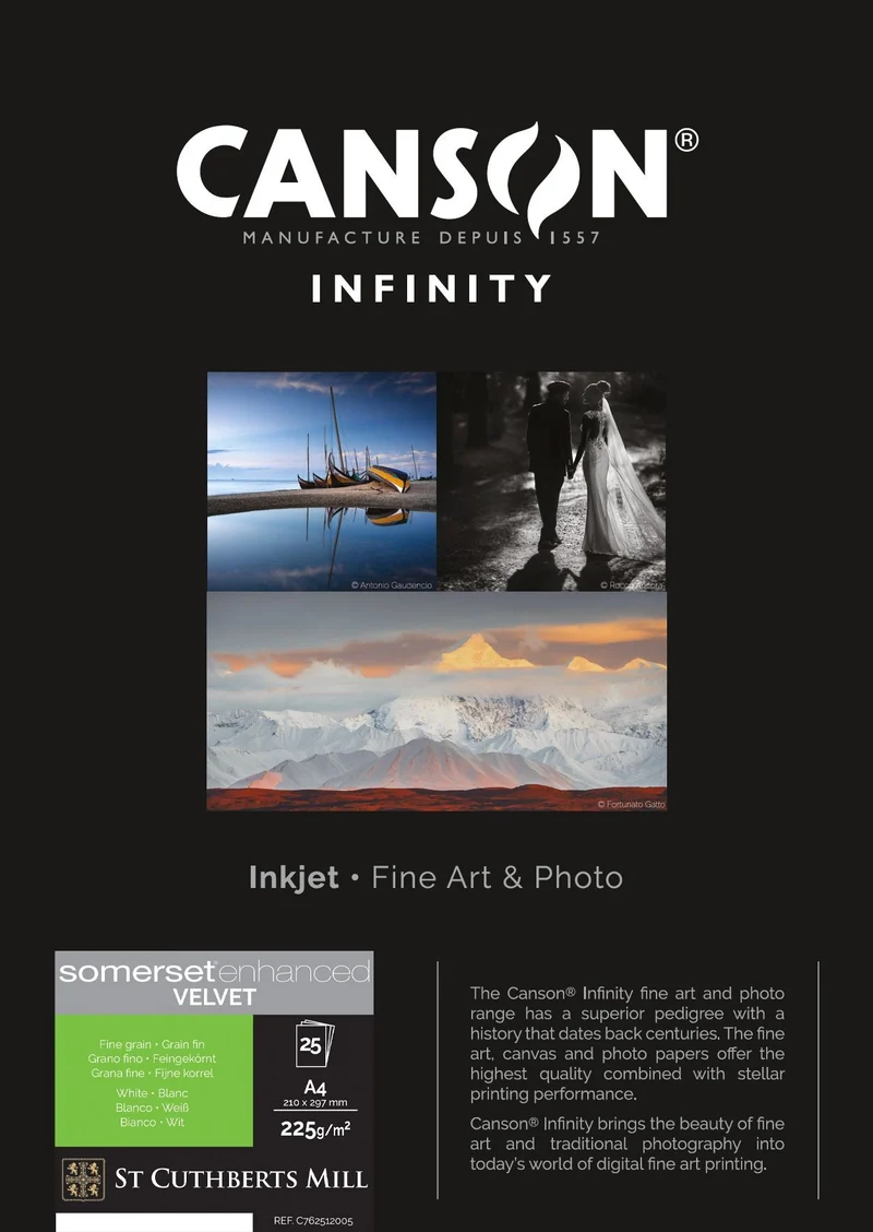 Canson Somerset Enhanced Velvet White 225GSM (A4)