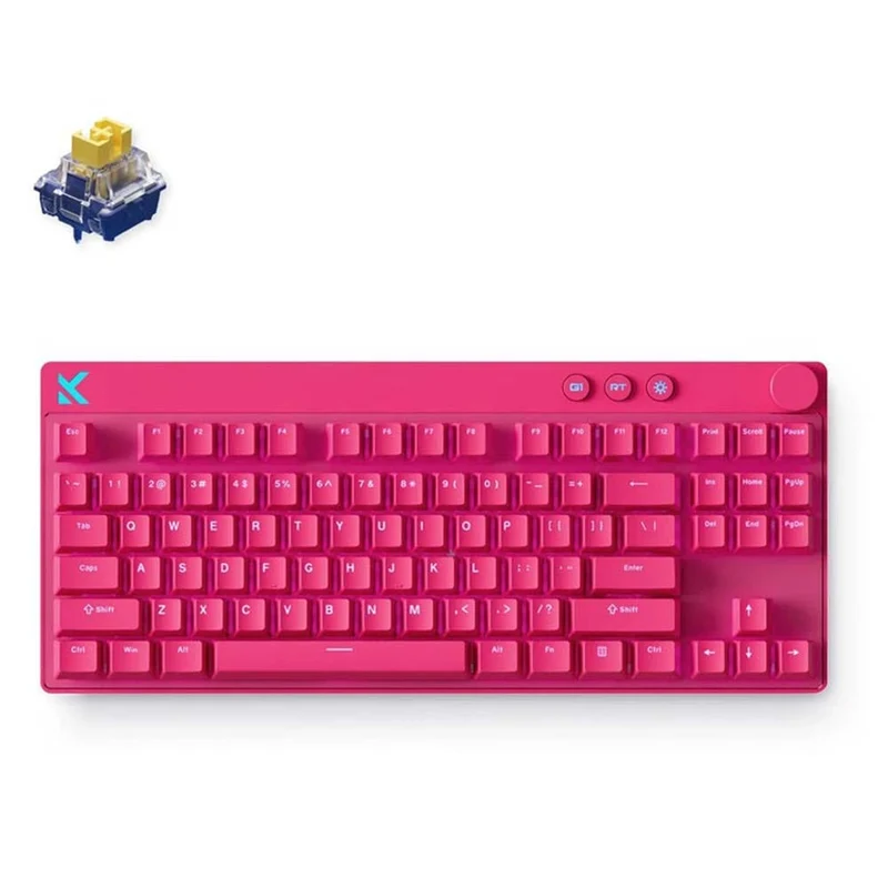 MCHOSE Mix 87 HE 8K Wired Keyboard (Rose Red) (Apollo Magnetic Switch)
