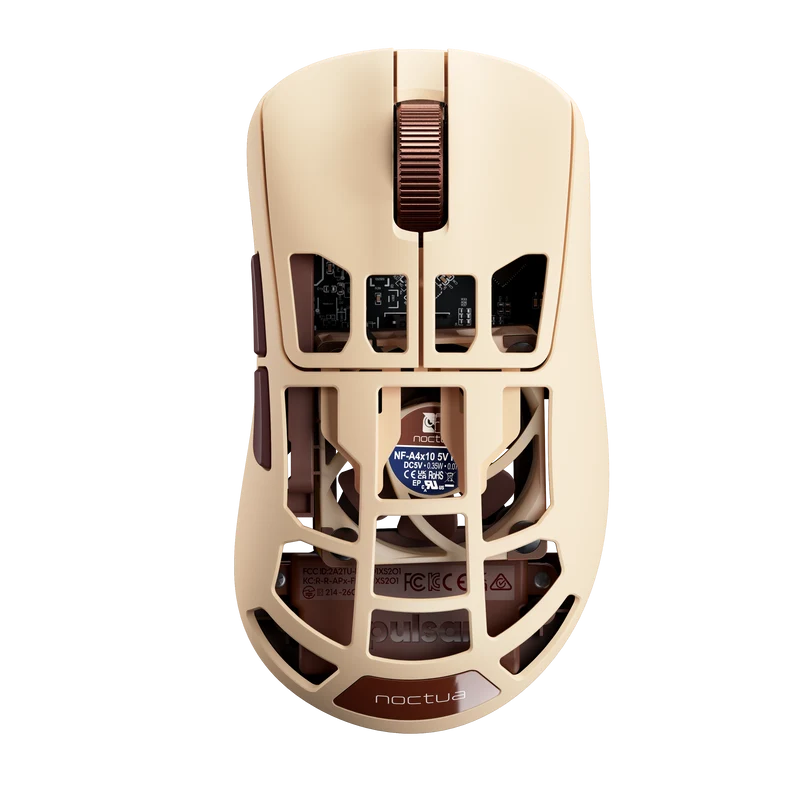 Pulsar x Noctua Feinmann F01 8K Wireless Fan-Cooled Gaming Mouse