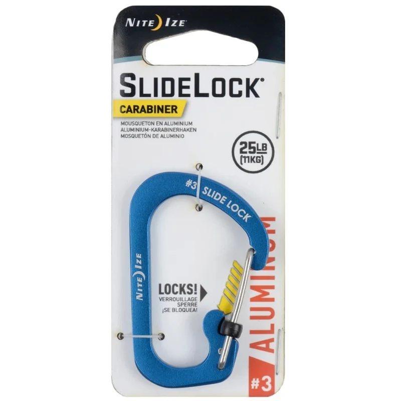 Nite Ize SlideLock Carabiner Aluminium #3 - Blue