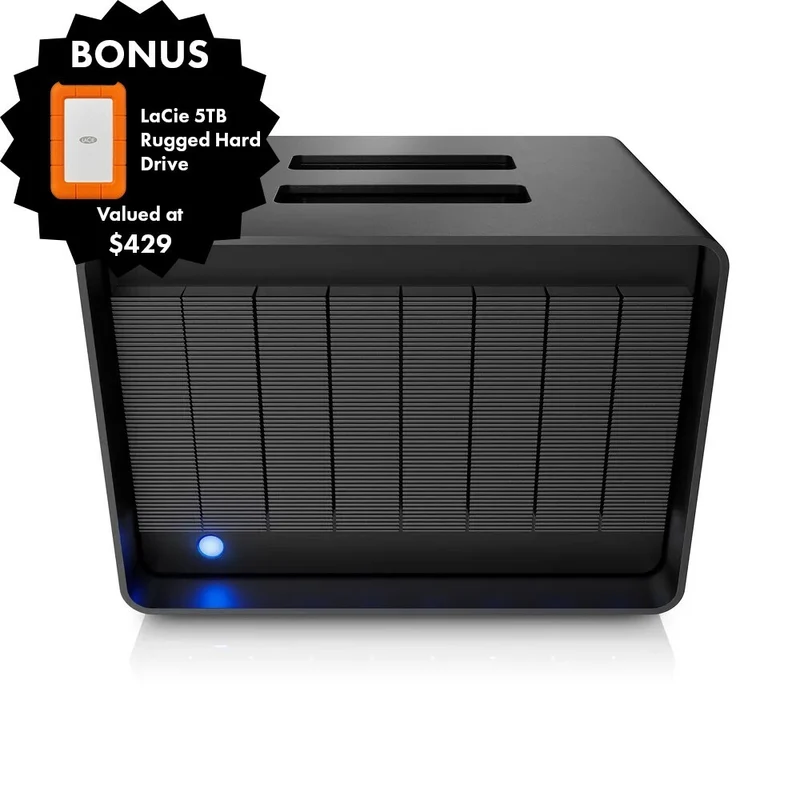 LaCie 8big Pro5 64TB (8x8TB) Thunderbolt 5 multi-bay RAID Drive (up to 120 GBps)