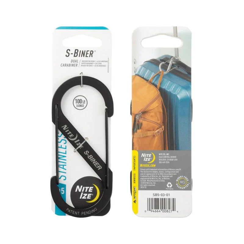Nite Ize S-Biner Dual Carabiner Stainless Steel #5 - Black