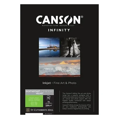 Canson Somerset Enhanced Velvet White 330GSM (A2)
