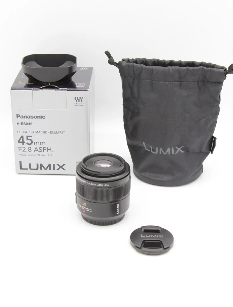 Used Panasonic Leica 45mm f2.8 DG Elmarit Macro Lens (MFT) S/N:XT5LG001133