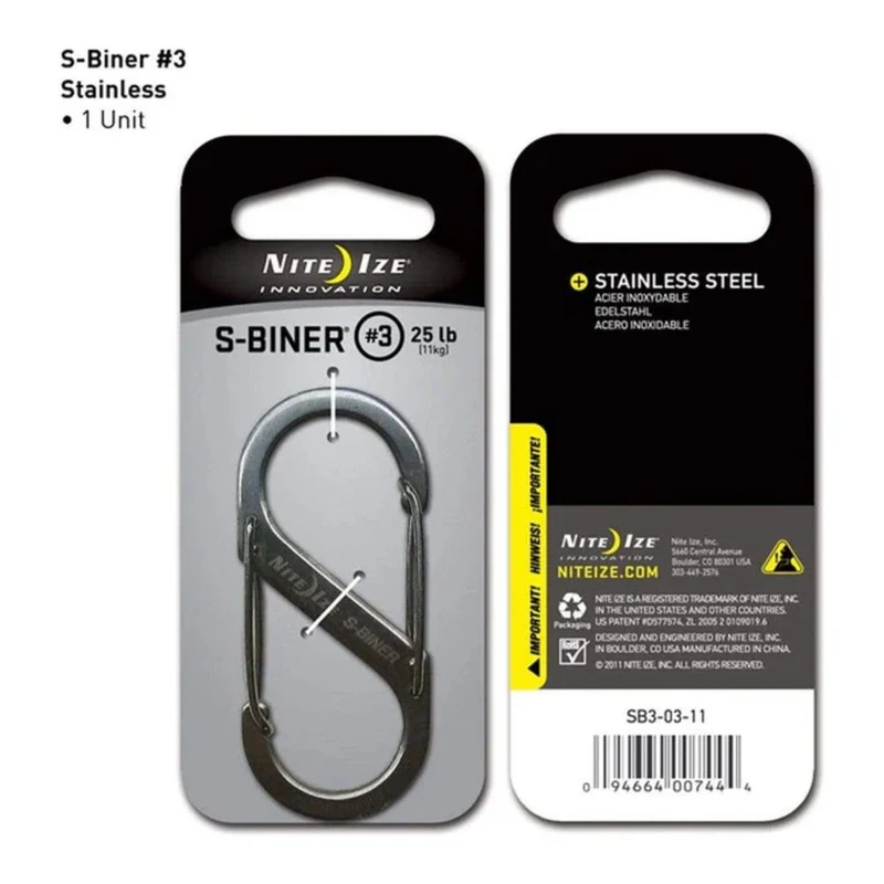 Nite Ize S-Biner Dual Carabiner Stainless Steel #3 - Stainless