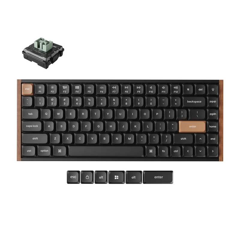 Keychron K3 HE Wireless Keyboard (Black) (Lime Low Profile Magnetic Switch)
