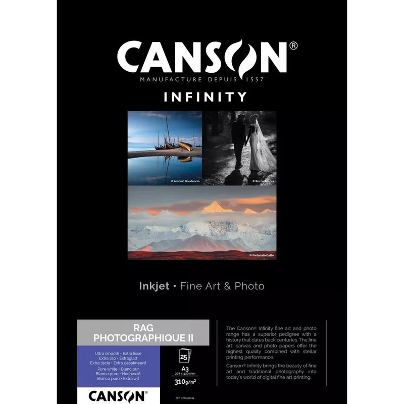 Canson Rag Photographique II 310gsm A3 25 Sheets