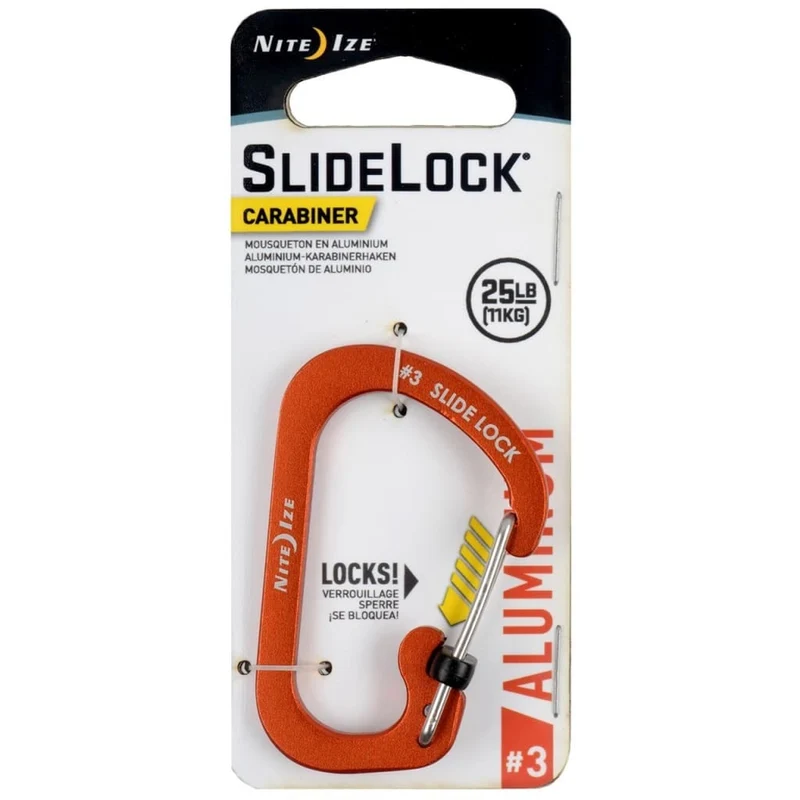 Nite Ize SlideLock Carabiner Aluminium #3 - Orange