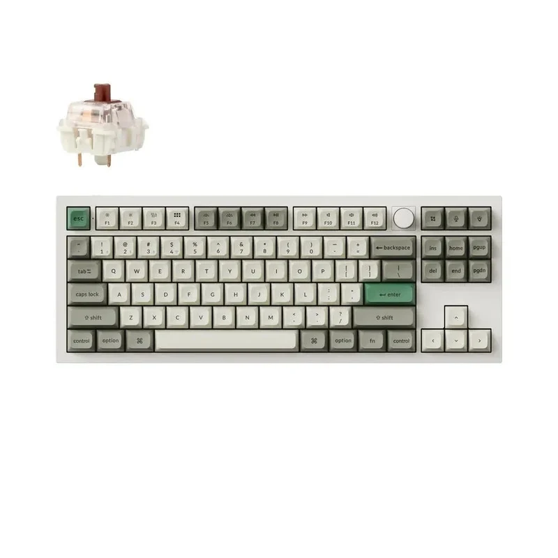 Open Box Keychron Q3 Max Hot- Swappable Keyboard (White) (Brown Switch)