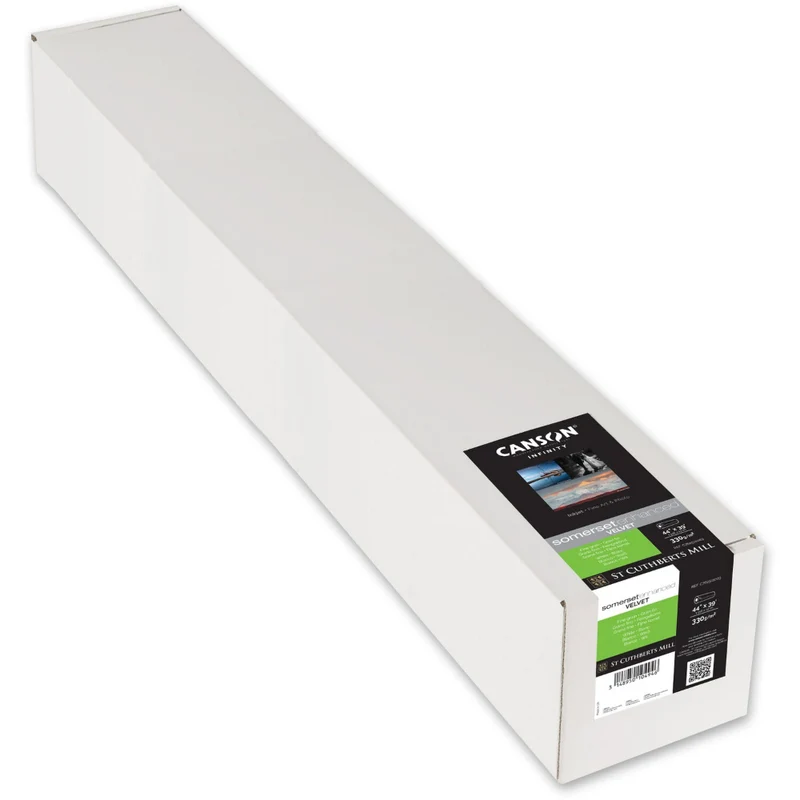 Canson Somerset Enhanced Velvet White 255GSM (1118mm x 12m)