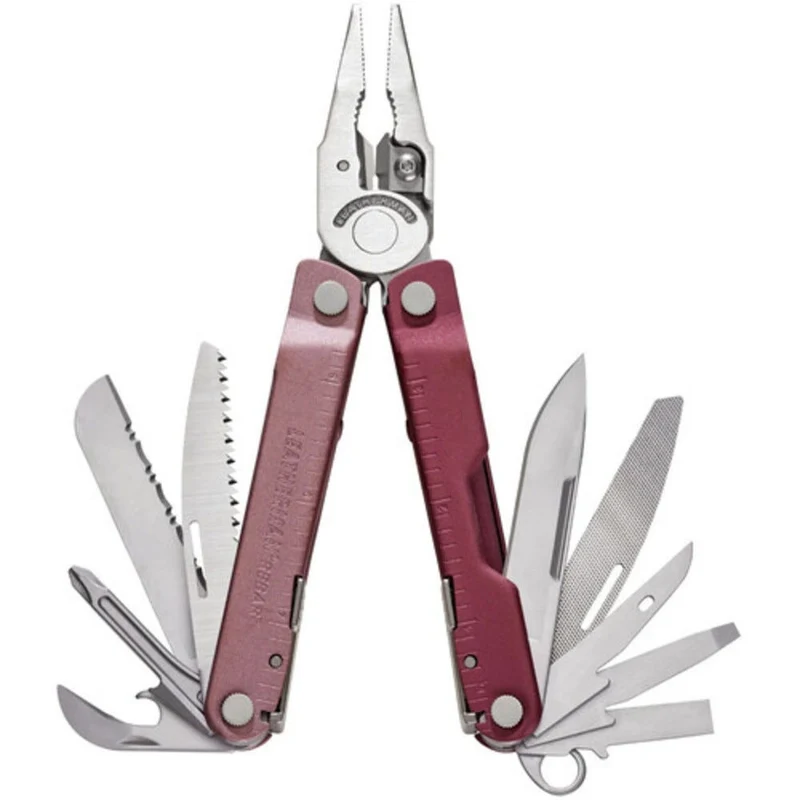 Leatherman Rebar Multi-Tool with Cranberry Sheath - Heathered Cranberry