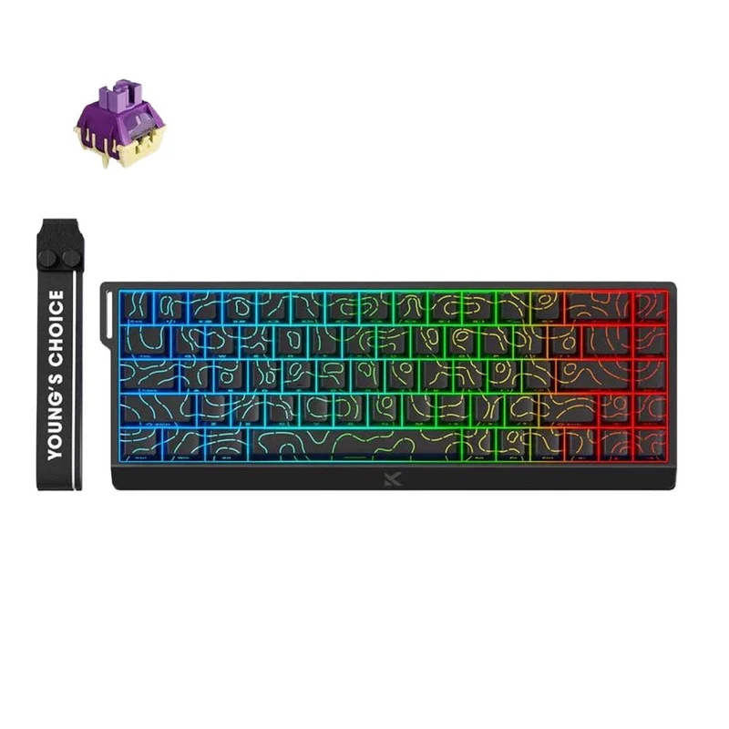 MCHOSE ACE 68 HE 8K Wired Keyboard (Black Topographic) (TTC Dragon Lord Magnetic