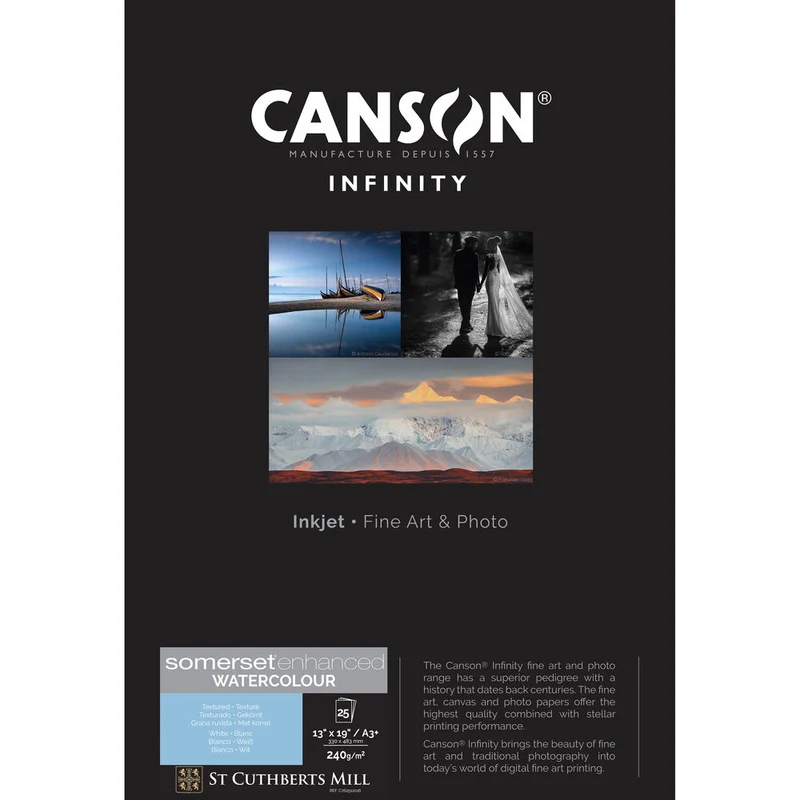 Canson Somerset Enhanced Watercolour Rag 240GSM (A3+)