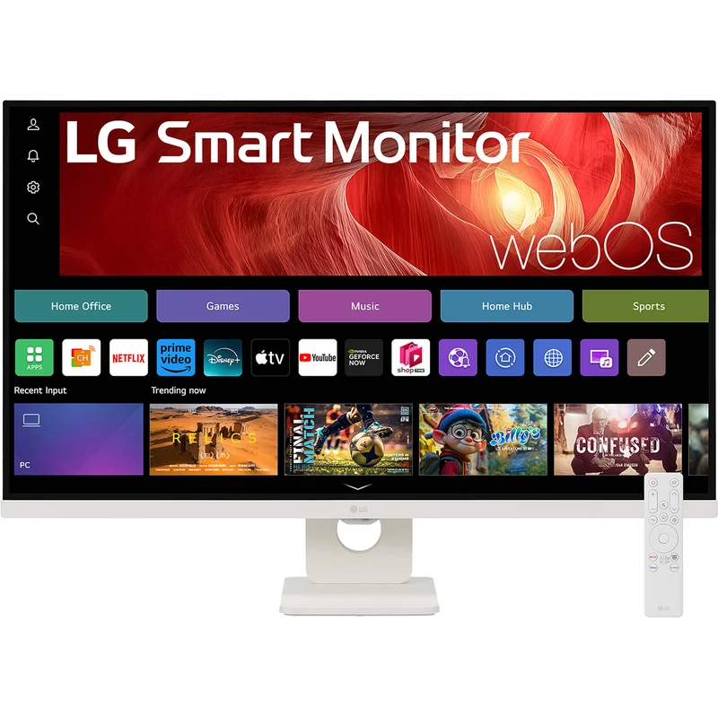 LG UltraFine 32U721SA-W 31.5" 4K UHD HDR10 VA Smart White Monitor with WebOS, 65W USB-C