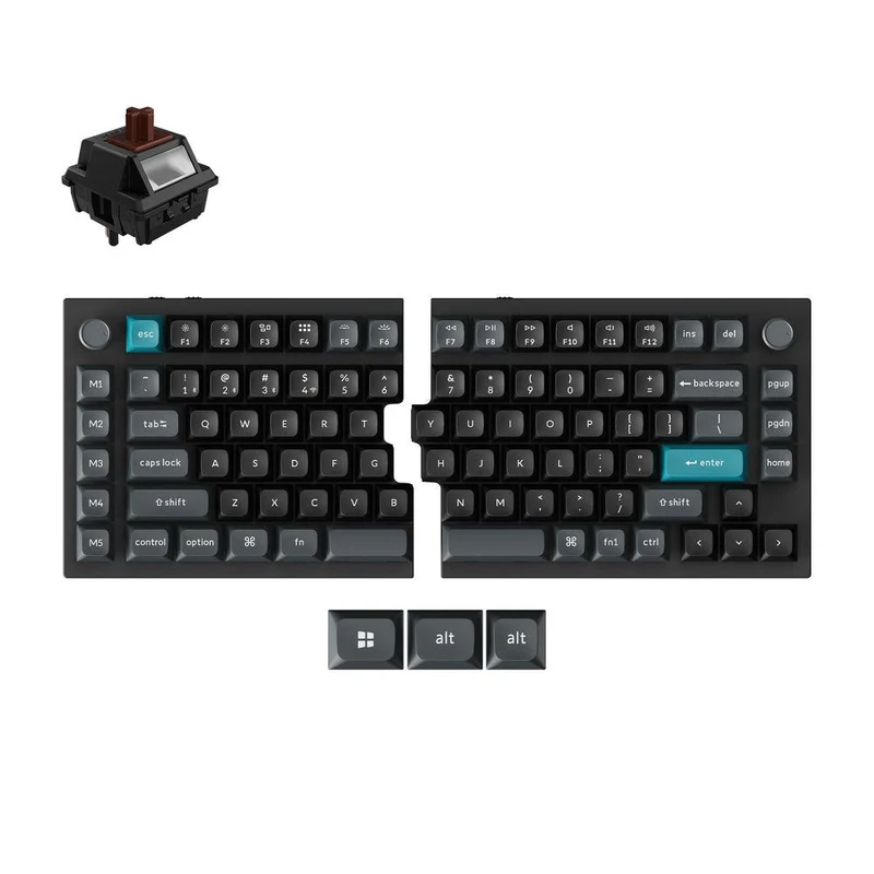 Keychron Q11 Ultra 8K Wireless Keyboard (Black)(Keychron Silk POM Brown Switch)