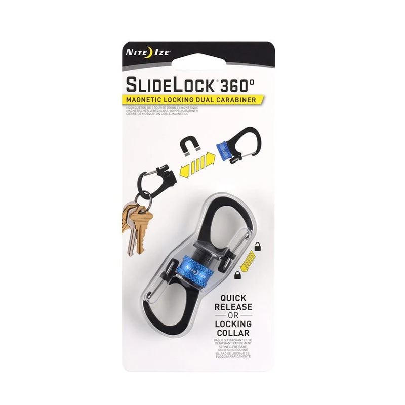 Nite Ize SlideLock 360 Locking Carabiner - Blue