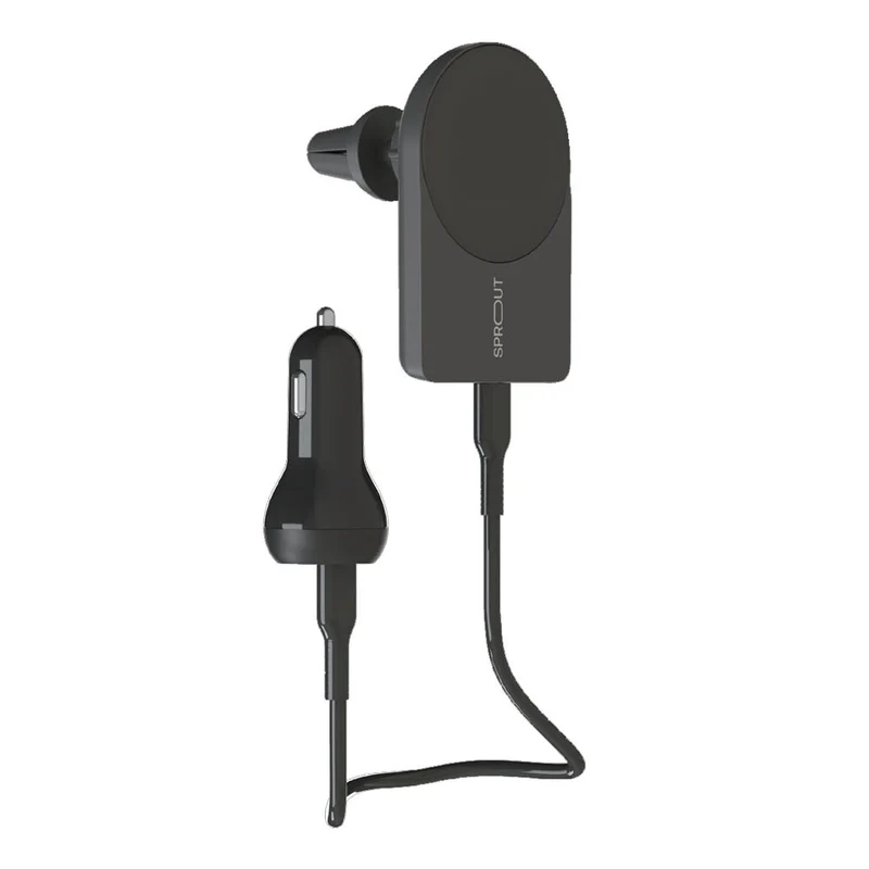 Open Box Sprout Qi2 Magnetic Wireless Car Charger - Magsafe compatible.