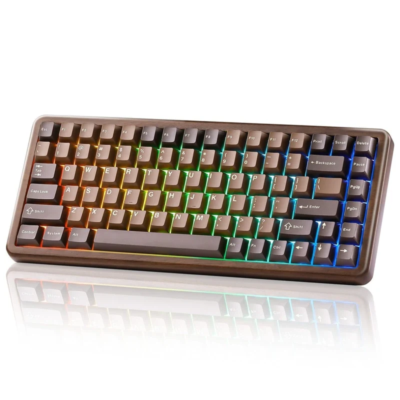 YUNZII WOOD84 Wireless Tri-Mode Keyboard (Candy Linear Switch)