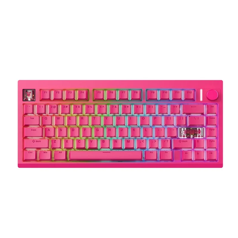 Fantech MAXFIT8 QMK Wireless Mechanical Keyboard (Pink) (White Switch)