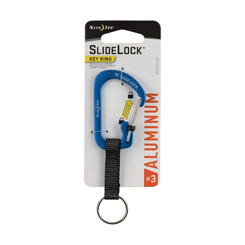 Nite Ize SlideLock Key Ring Aluminium - Blue
