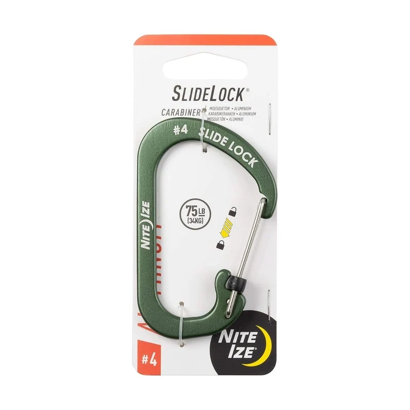 Nite Ize SlideLock Carabiner Aluminium #4 - Olive