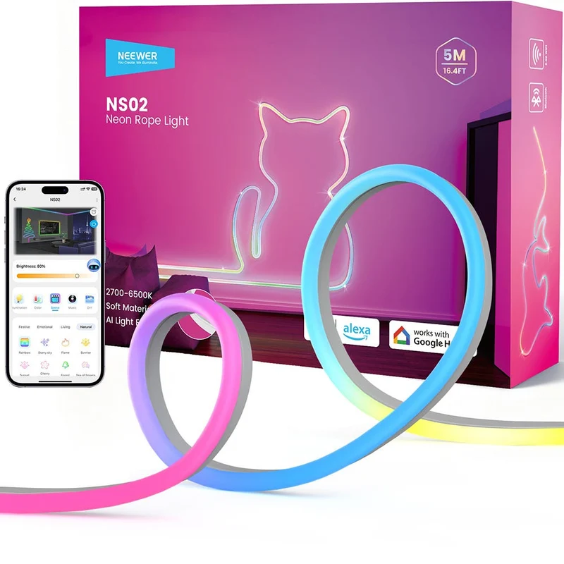 NEEWER 5m Smart RGB LED Light Rope